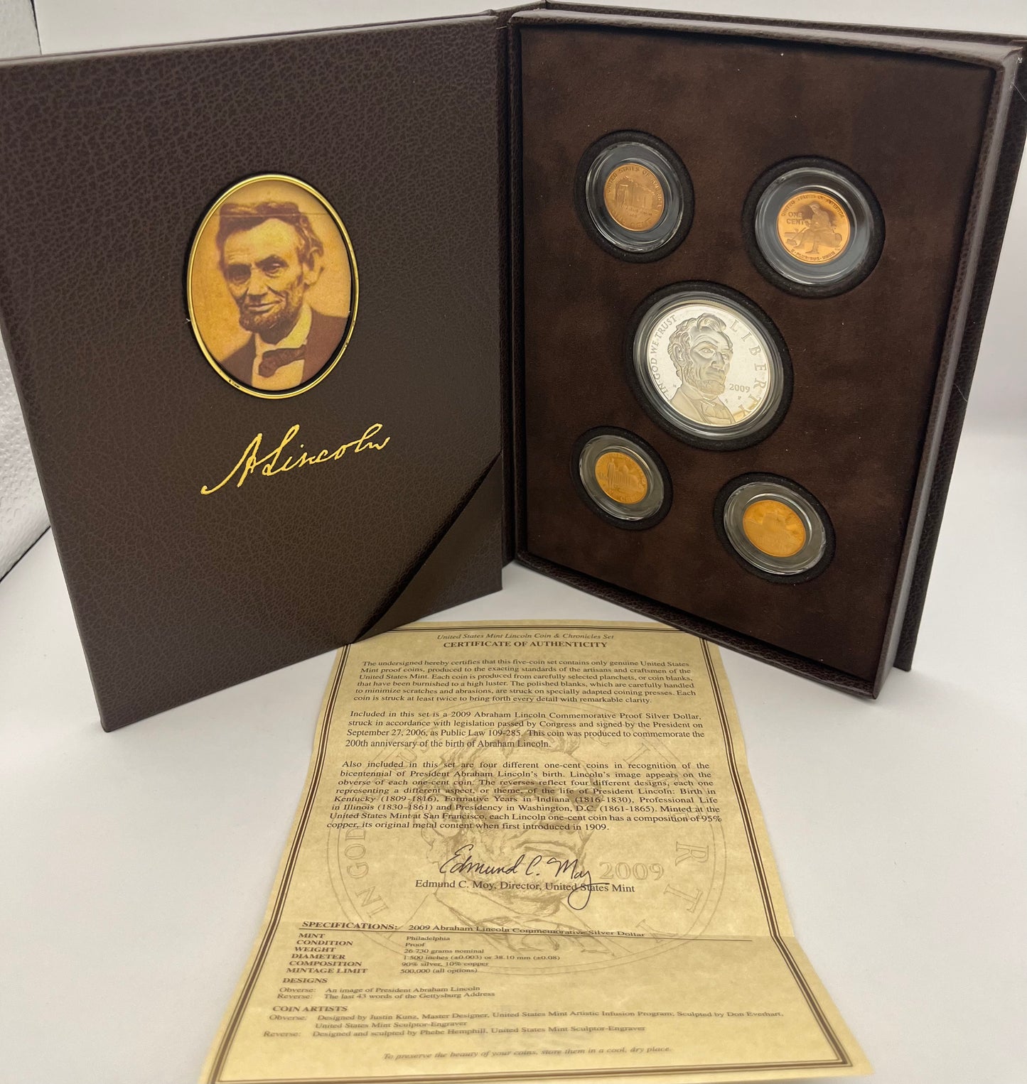 2009 United States Mint Lincoln Coin And Currency Set