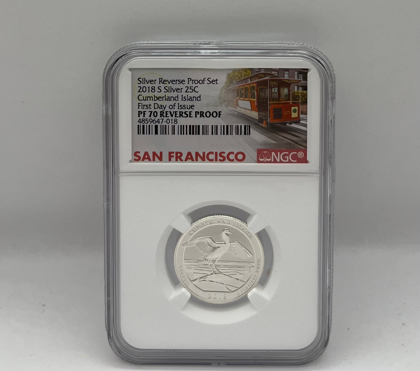 2018 S 25C Cumberland Island First Day of Issue PF 70 Reverse Proof