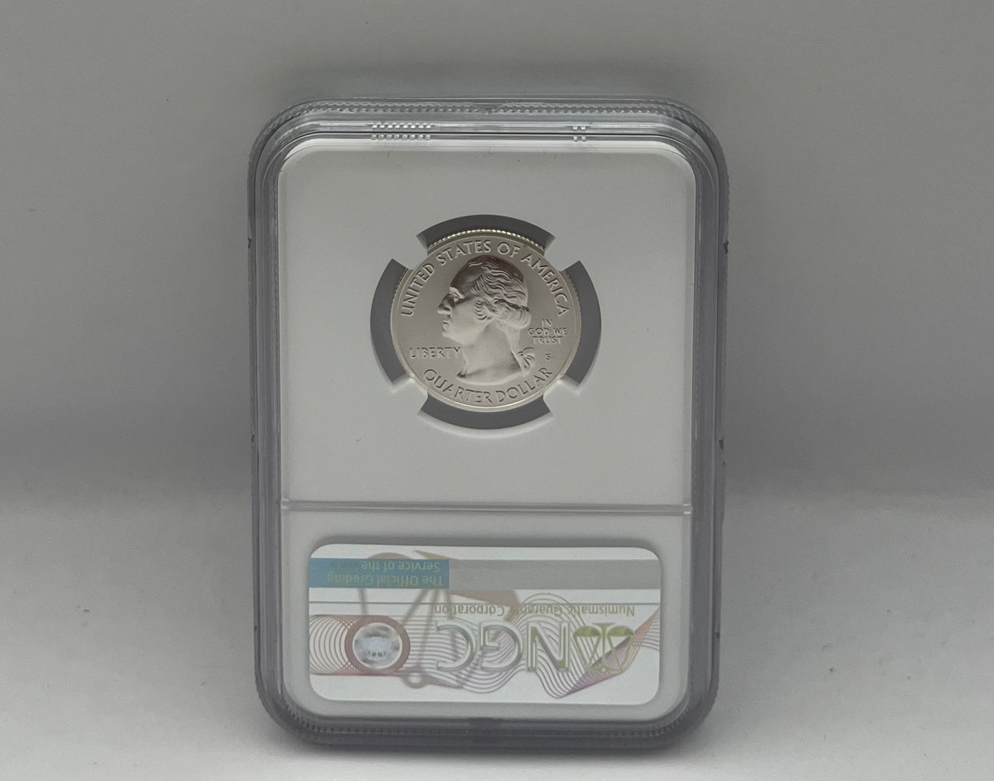 2018 S 25C Silver Block Island First Day of Issue PF 70 Reverse Proof