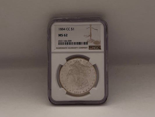1884 CC $1 MS 62 Morgan Silver Dollar