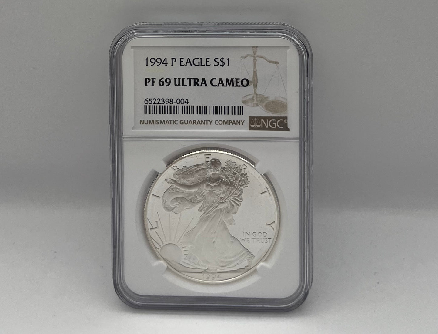 1994 P Eagle $1 PF 69 Ultra Cameo