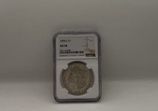 1898 S $1 AU 58