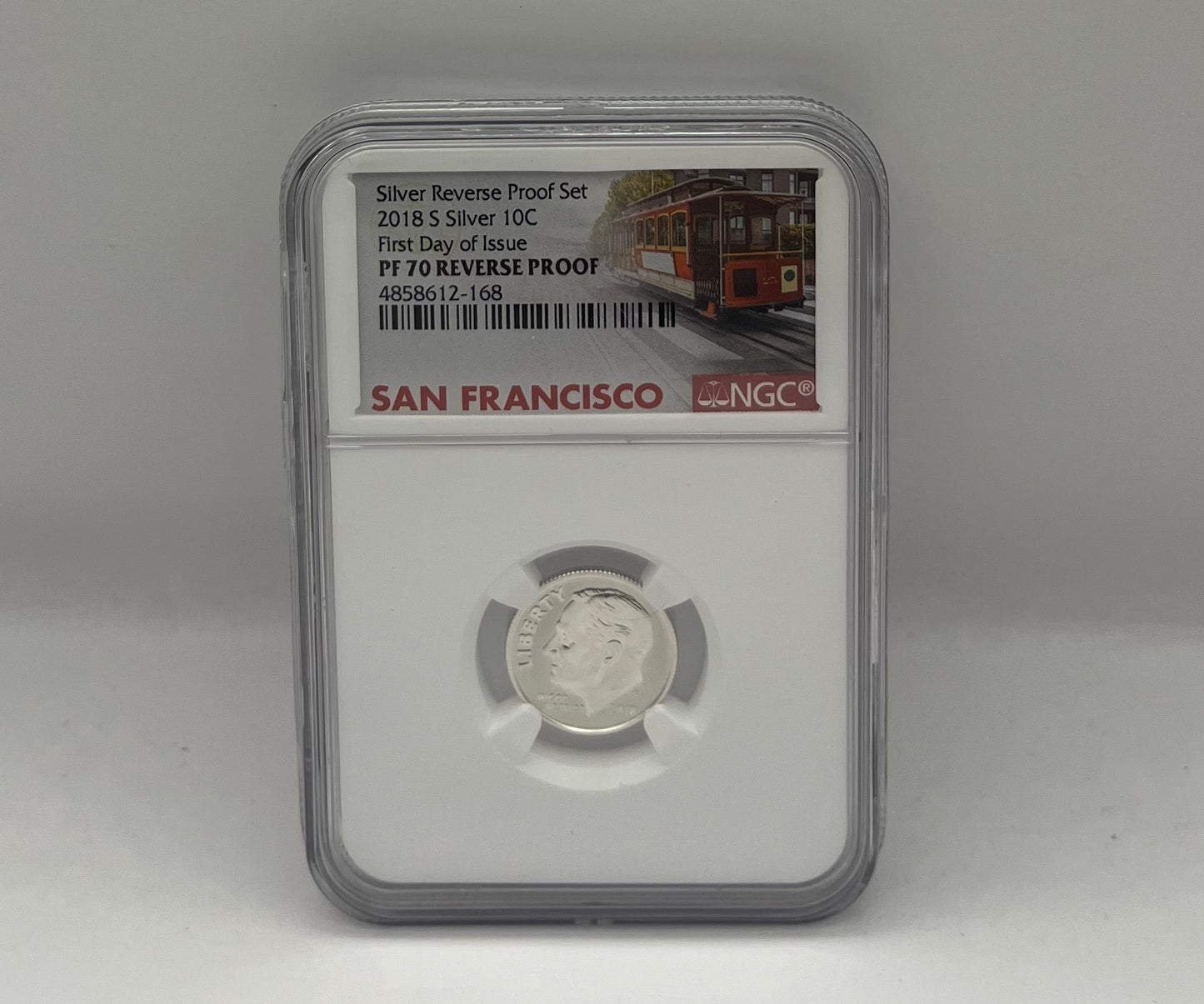2018 S 10C Silver First day of Issue PF 70 Reverse Proof