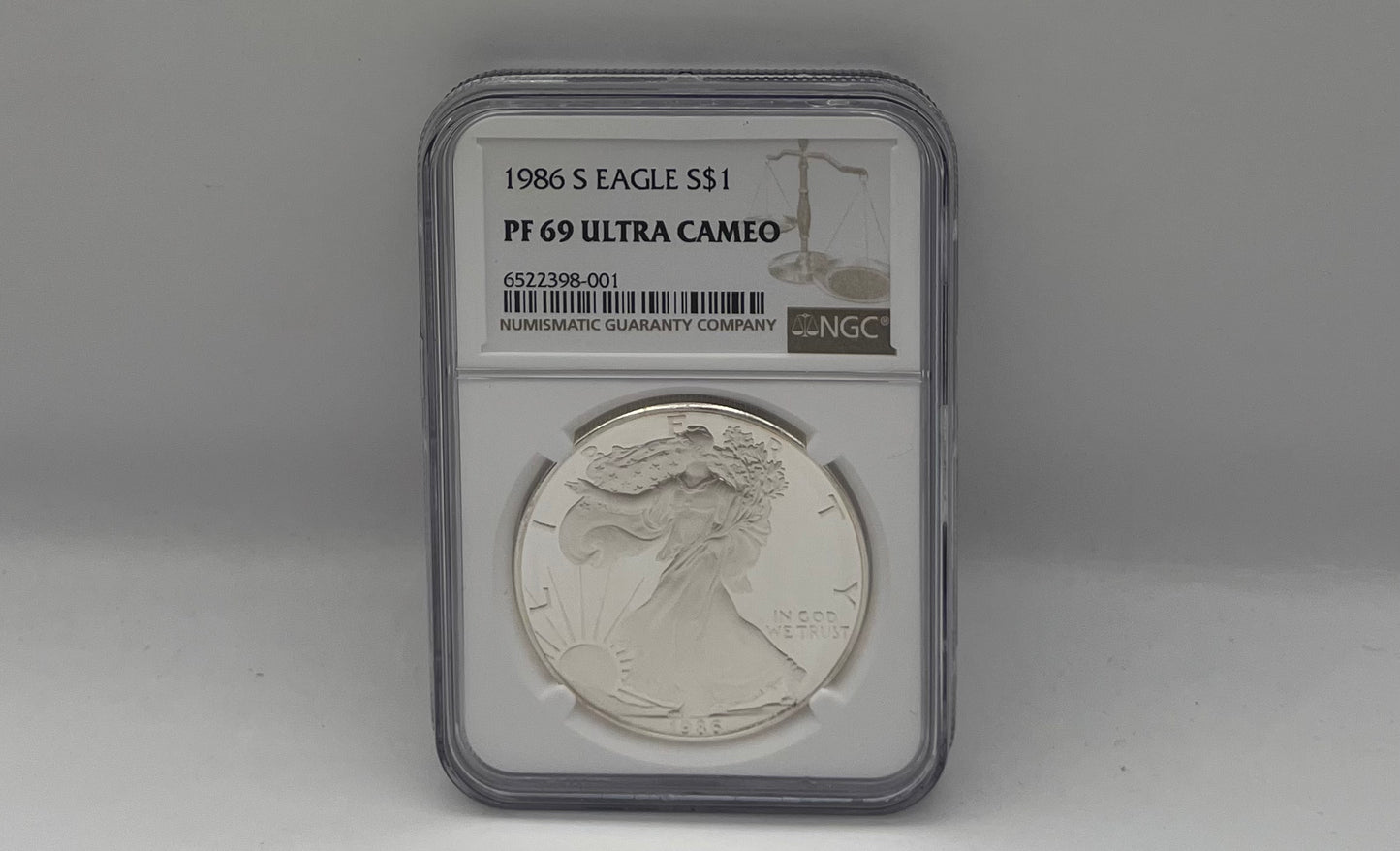 1986 S Eagle $1 PF 69 Ultra Cameo