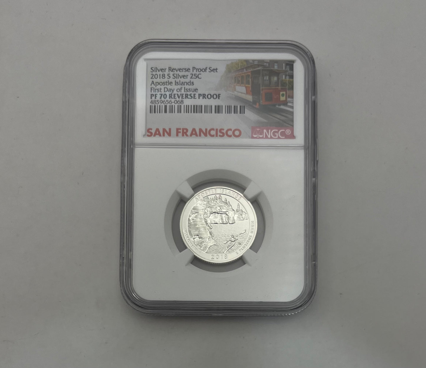 2018 Silver 25C Apostle Islands First Day of Issue PF 70 Reverse Proof