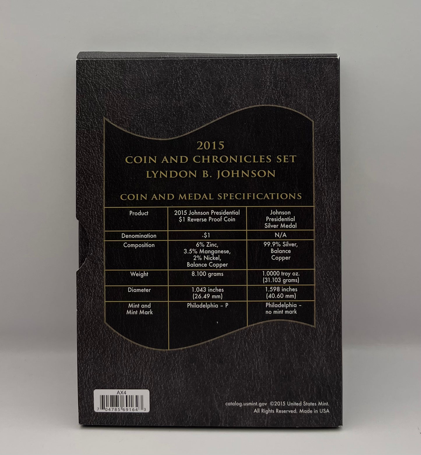 2015 Coin and Chronicles Set Lyndon B Johnson