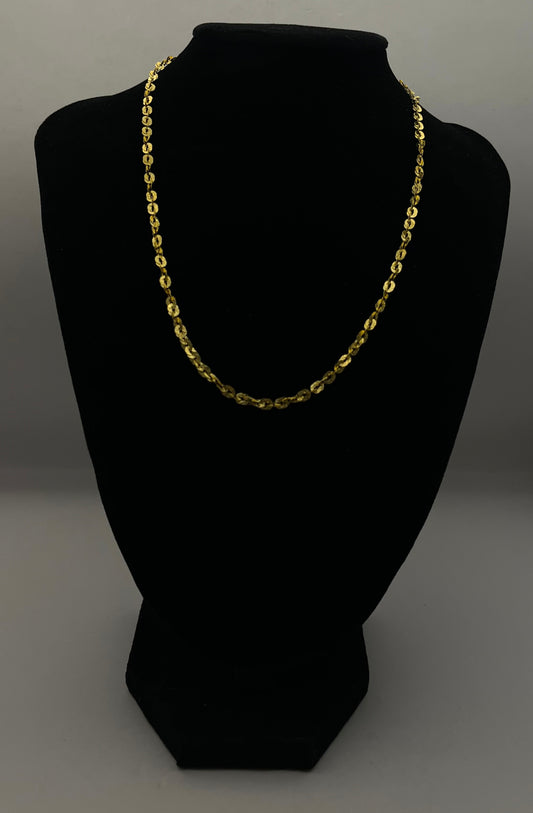 14K Italian Yellow Gold Chain Necklace