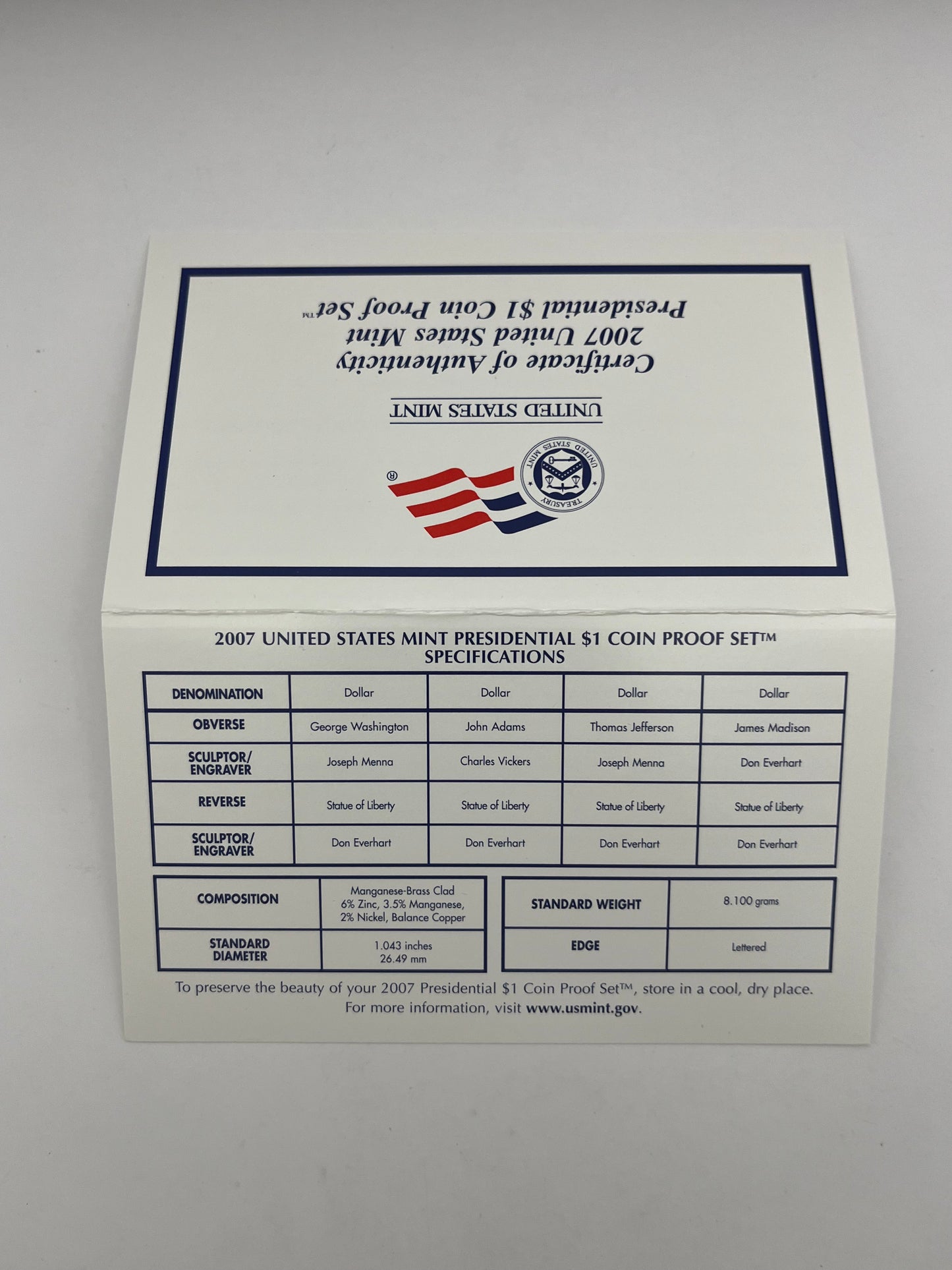2007 United States Mint Silver Proof Set