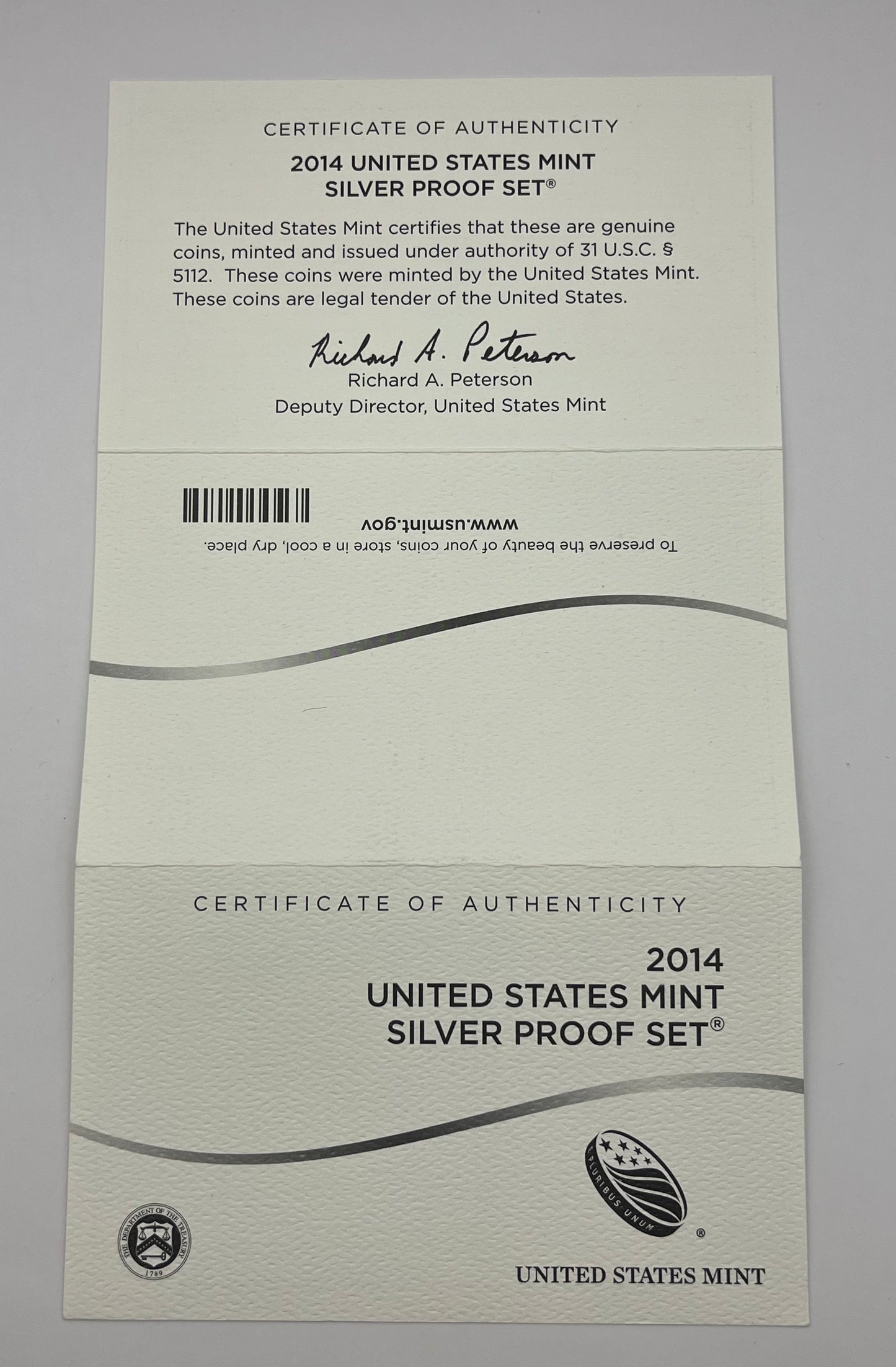 2014 United States Mint Silver Proof Set