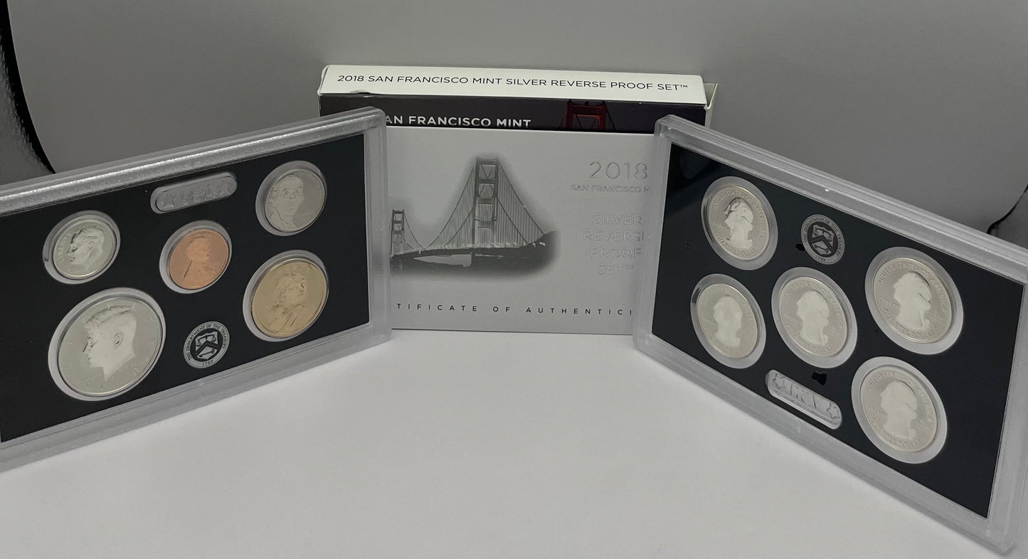 2018 San Francisco Mint Silver Reverse Proof Set