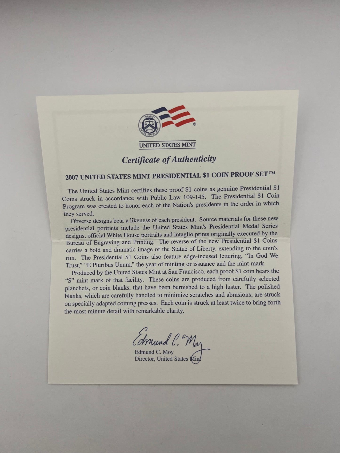 2007 United States Mint Silver Proof Set