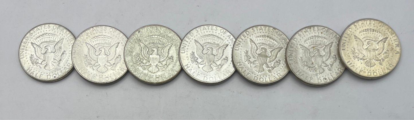 7-40% silver Kennedy half dollars
