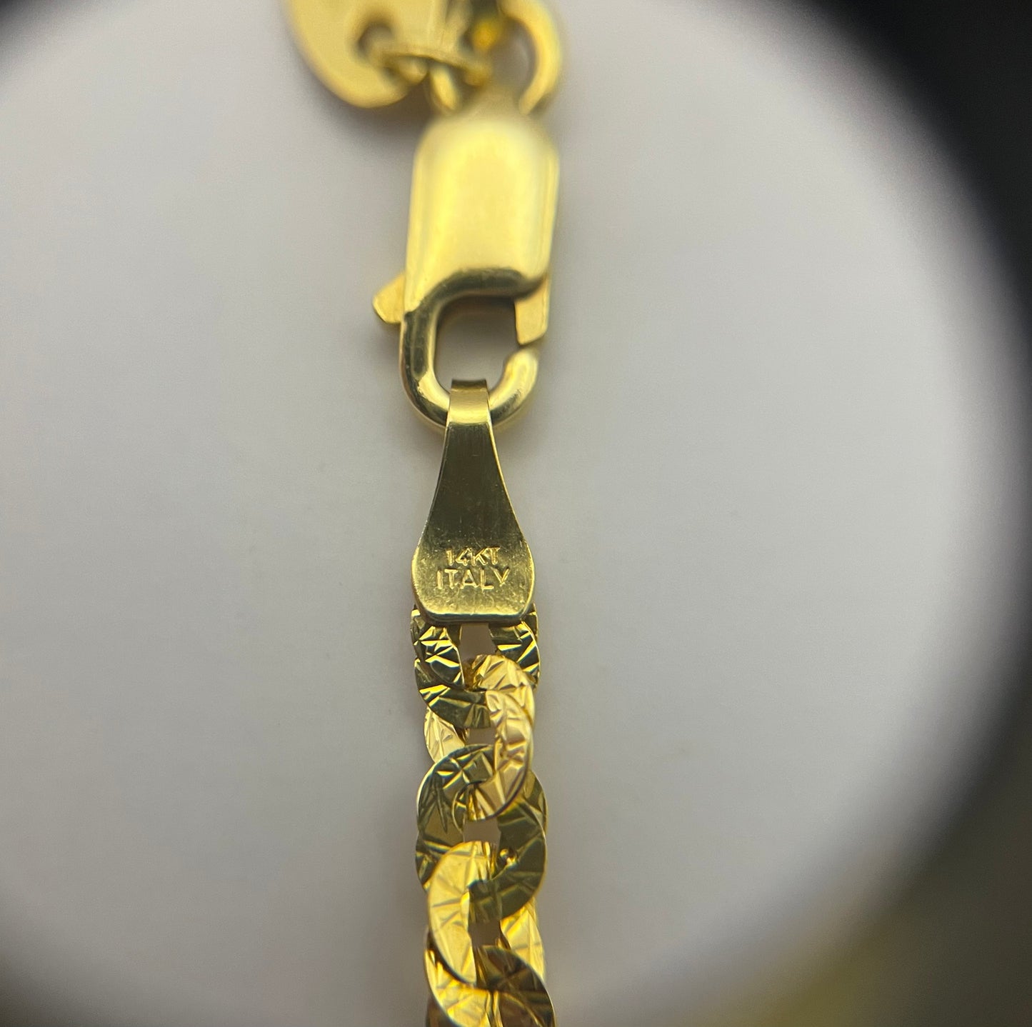 14K Italian Yellow Gold Chain Necklace