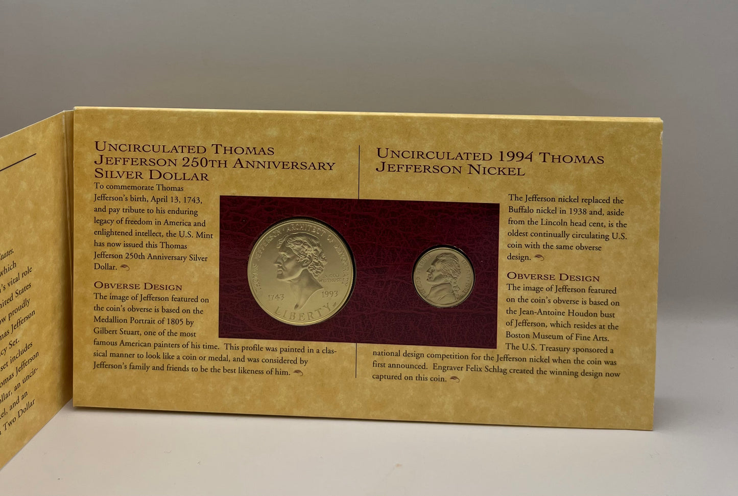 Thomas Jefferson Coinage and Currency Set