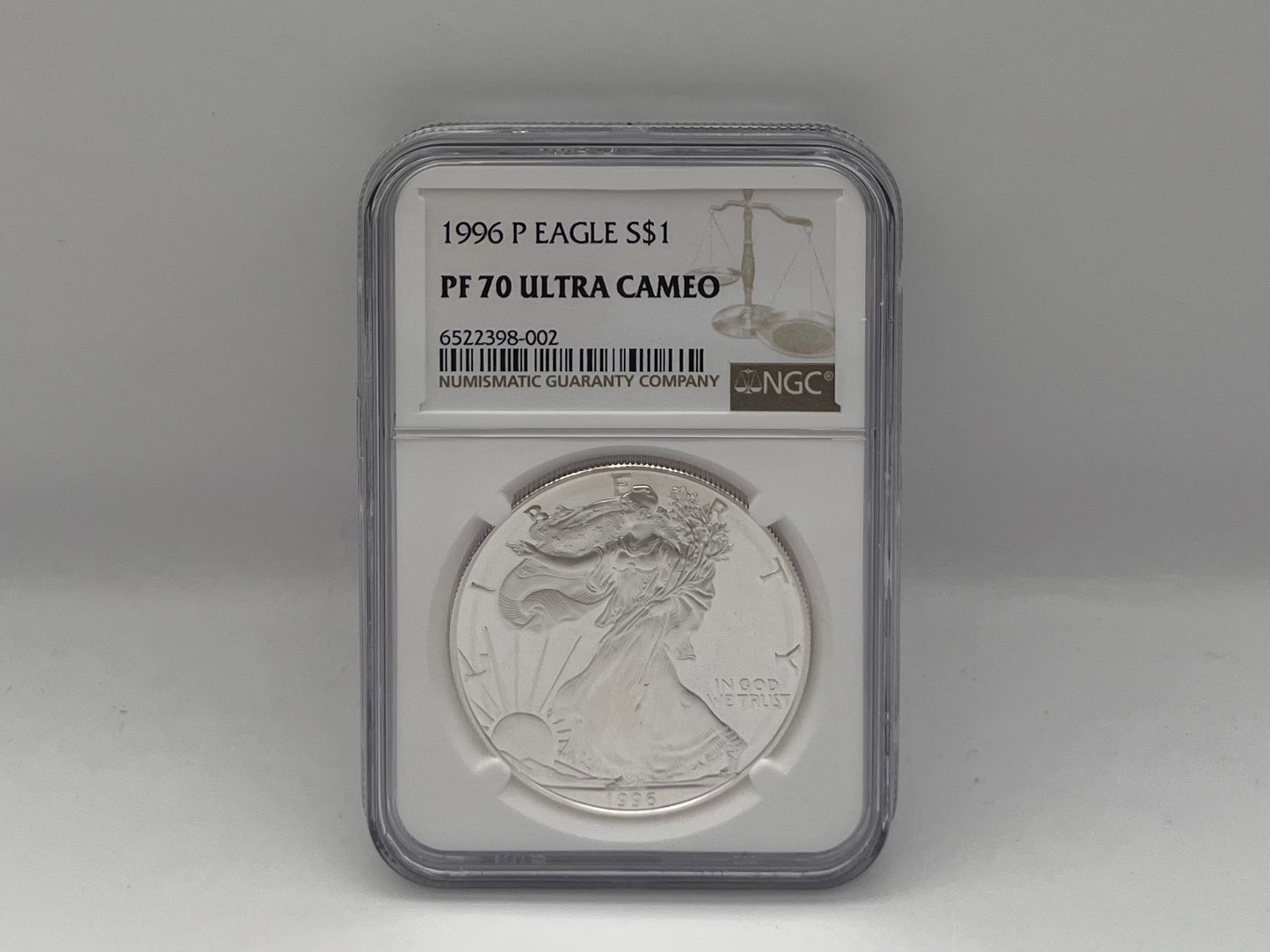 1996 P Eagle $1 PF 70 Ultra Cameo