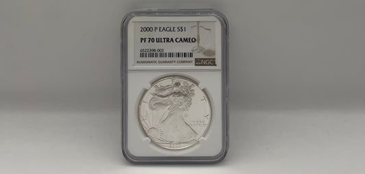 2000 P Eagle $1 PF 70 Ultra Cameo