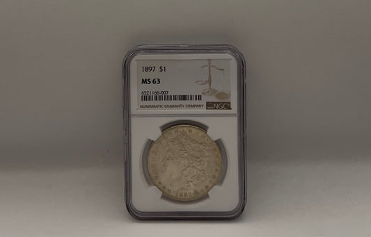 1897 $1 MS 63