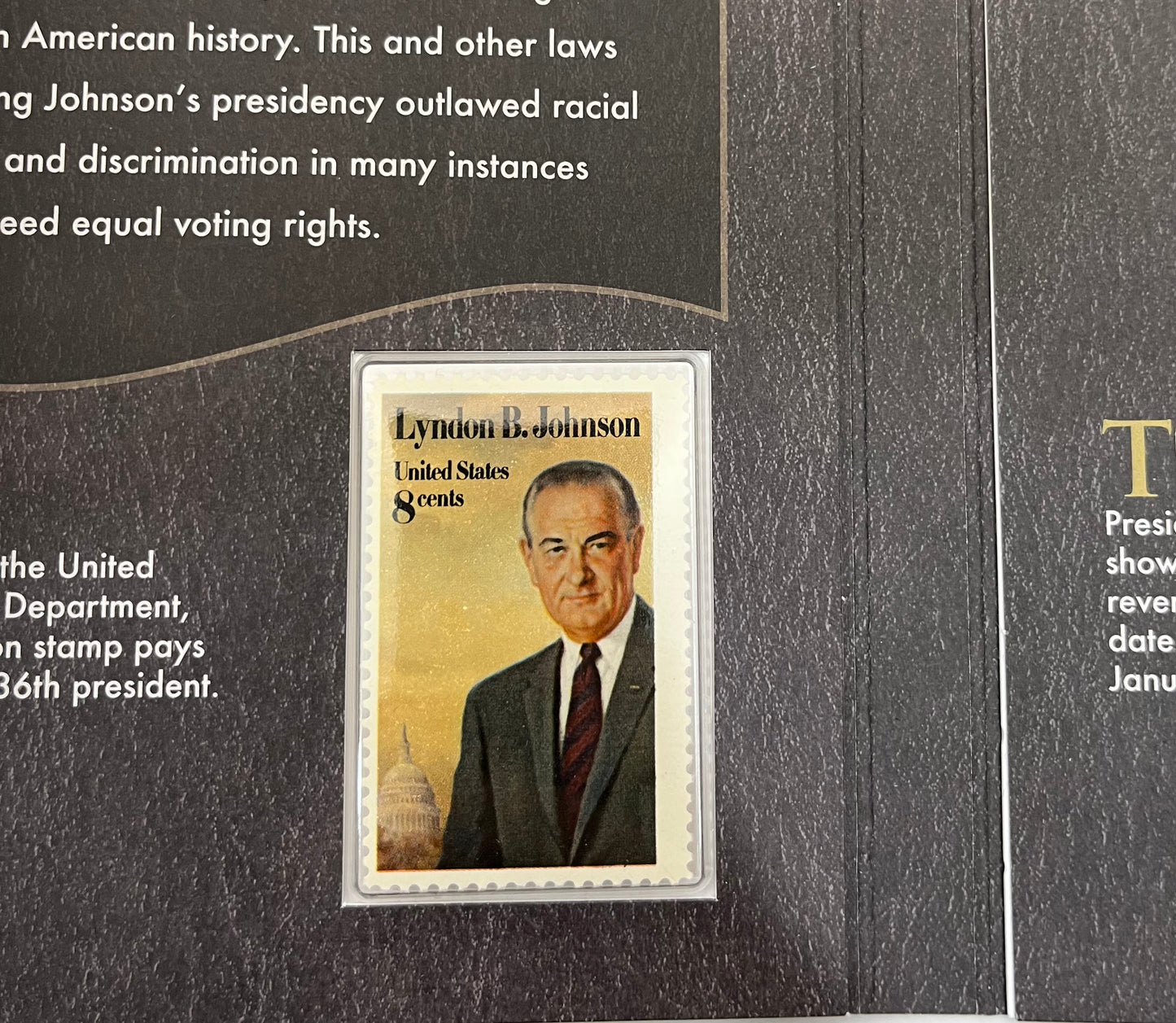 2015 Coin and Chronicles Set Lyndon B Johnson