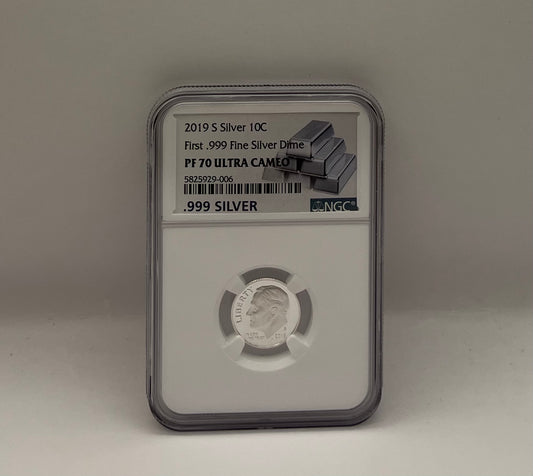 2019 Silver 10C First .999 Fine Silver Dime PF 70 Ultra Cameo