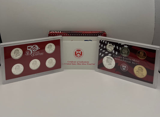 2001 United States Mint Silver Proof Set