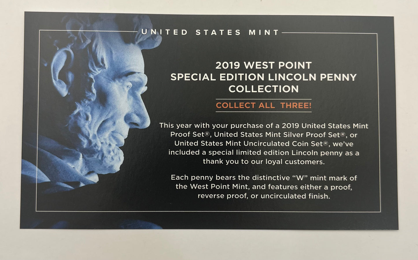 2019 West Point Special Edition Lincoln Penny