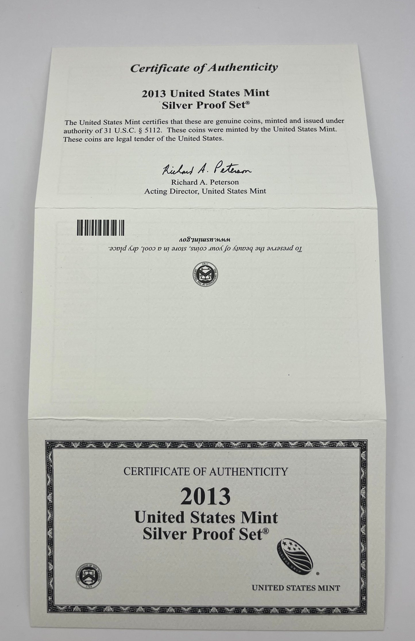 2013 United States Mint Silver Proof Set